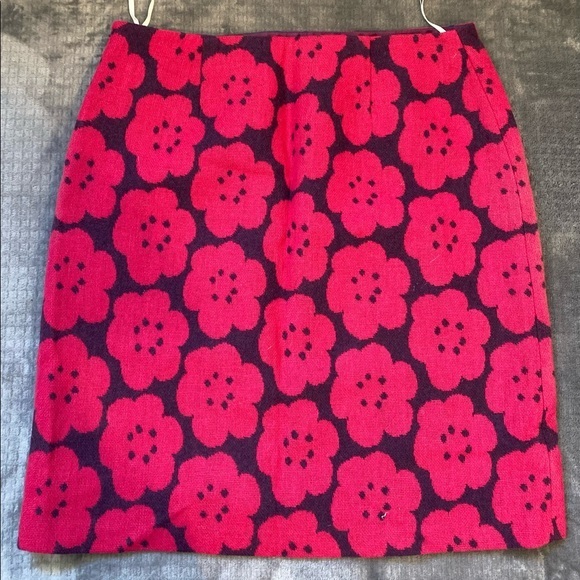 Boden floral skirt wool blend lined size 10 L - Picture 5 of 9